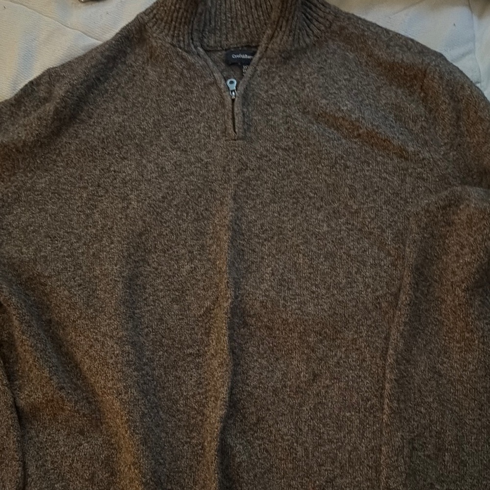 Croft & Barrow Men's Brown Zip-Up Sweater
